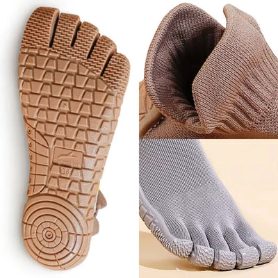 BareStride | Barefoot Toe‑Separated Sock Shoes – Zero‑Drop Flexible Sole – Breathable Knit Upper – Natural Balance for Yoga & Daily Wear