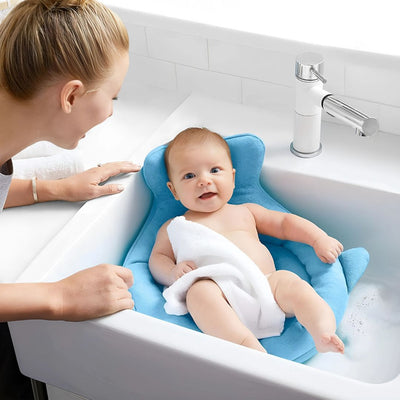 AquaNest | Baby Bath Support – Non-Slip Cushion – Quick-Drying Fabric – Newborn Safety