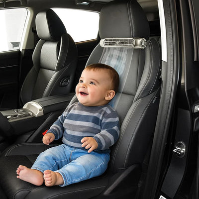 CoolDrive | USB Car Seat Cooling Fan – Adjustable 3‑Speed – Quiet USB‑Powered – Velcro Headrest Clip for Drivers Passengers Pets
