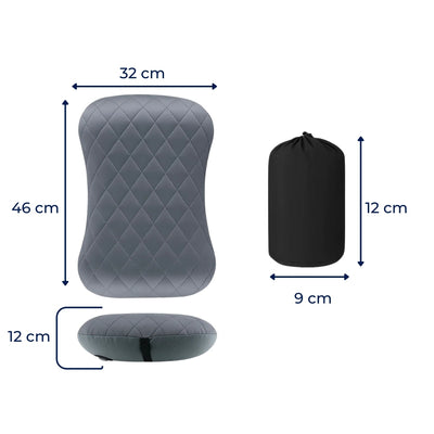 TravelEase | Travel Neck Pillow – Ergonomic Neck Support – Inflatable & Lightweight – Eases Neck Pain – Compact for Flights & Train