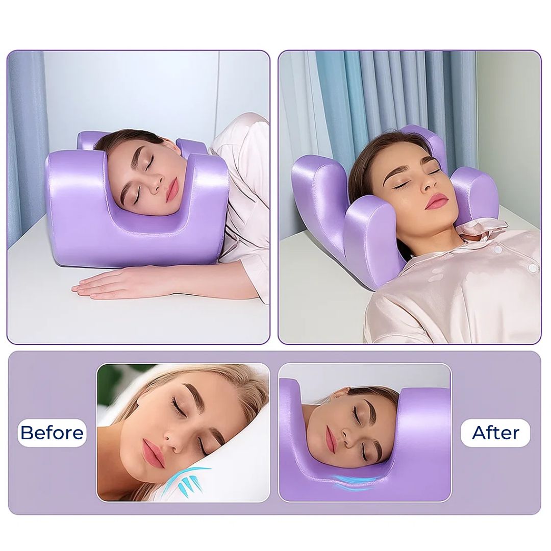 DermSleep | Anti‑Wrinkle Beauty Pillow – Cooling Memory Foam – Ergonomic Contour – Skin Care Support – Side & Back Sleepers