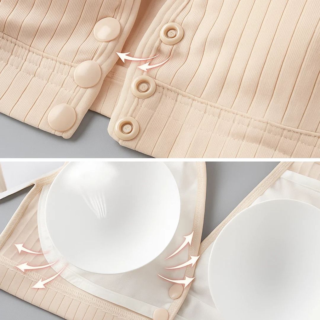 SoftNurse | Nursing Bra – Wire-free Comfort – Breathable Cotton – Easy One-Hand Access – All-Day Support for Breastfeeding Mothers