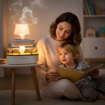 AuraMist | Humidifier Diffuser – Dry-Air Relief – Quiet LED Night Light – Soothe Skin & Breathing – Calm Relaxing Sleep for Home & Bedroom