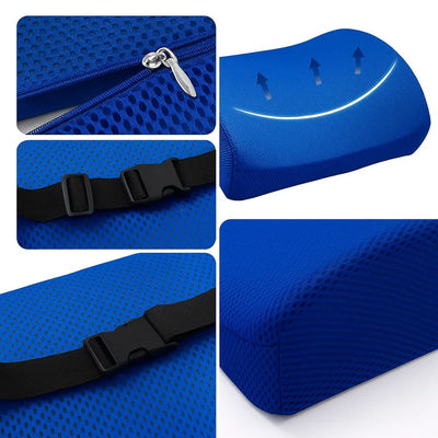 DriveEase | Car Lumbar Support Cushion – Memory Foam Relief – Breathable Mesh – Ideal for Commute & Long Drives