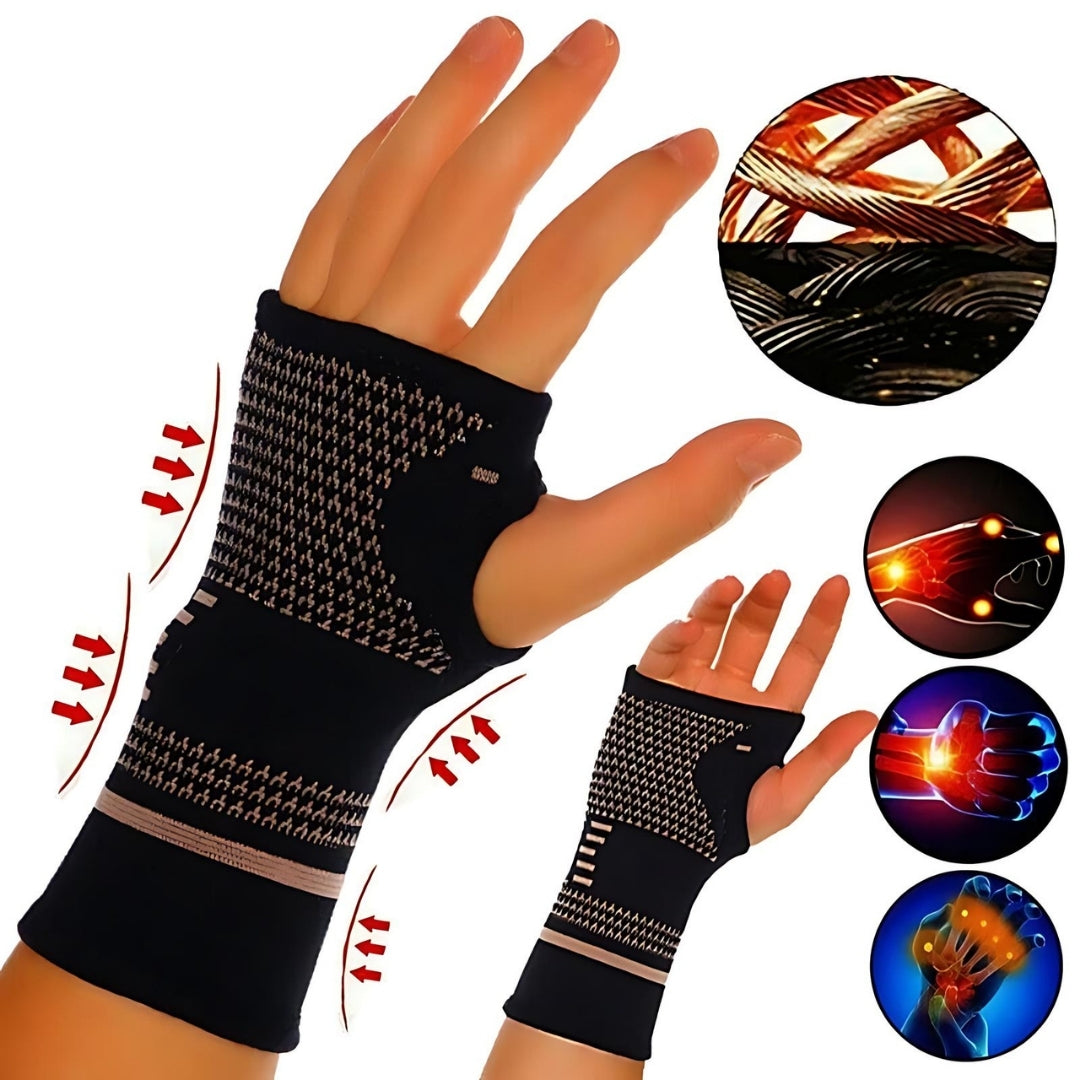 FlexiSupport Wrist Hand Brace for Daily Support and Pain Relief - Breathable fabric | Ideal for Injuries - Chronic Conditions and Post-Surgery Recovery