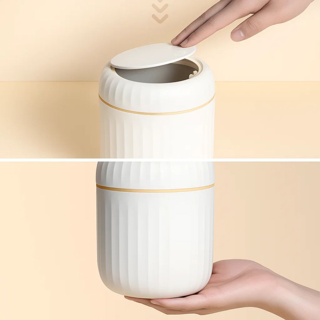 NeatBin | Desktop Bin – Odour-Sealing Lid – Durable Removable Inner Bucket – Compact Space-Saving Design – Keeps Desks Clean & Fresh