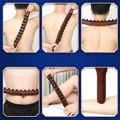 Flexirelief | Gua-Sha Massage Stick – Muscle Tension Relief – Natural Wood – Portable Wellness Tool – Circulation Boost – Deep Relaxation