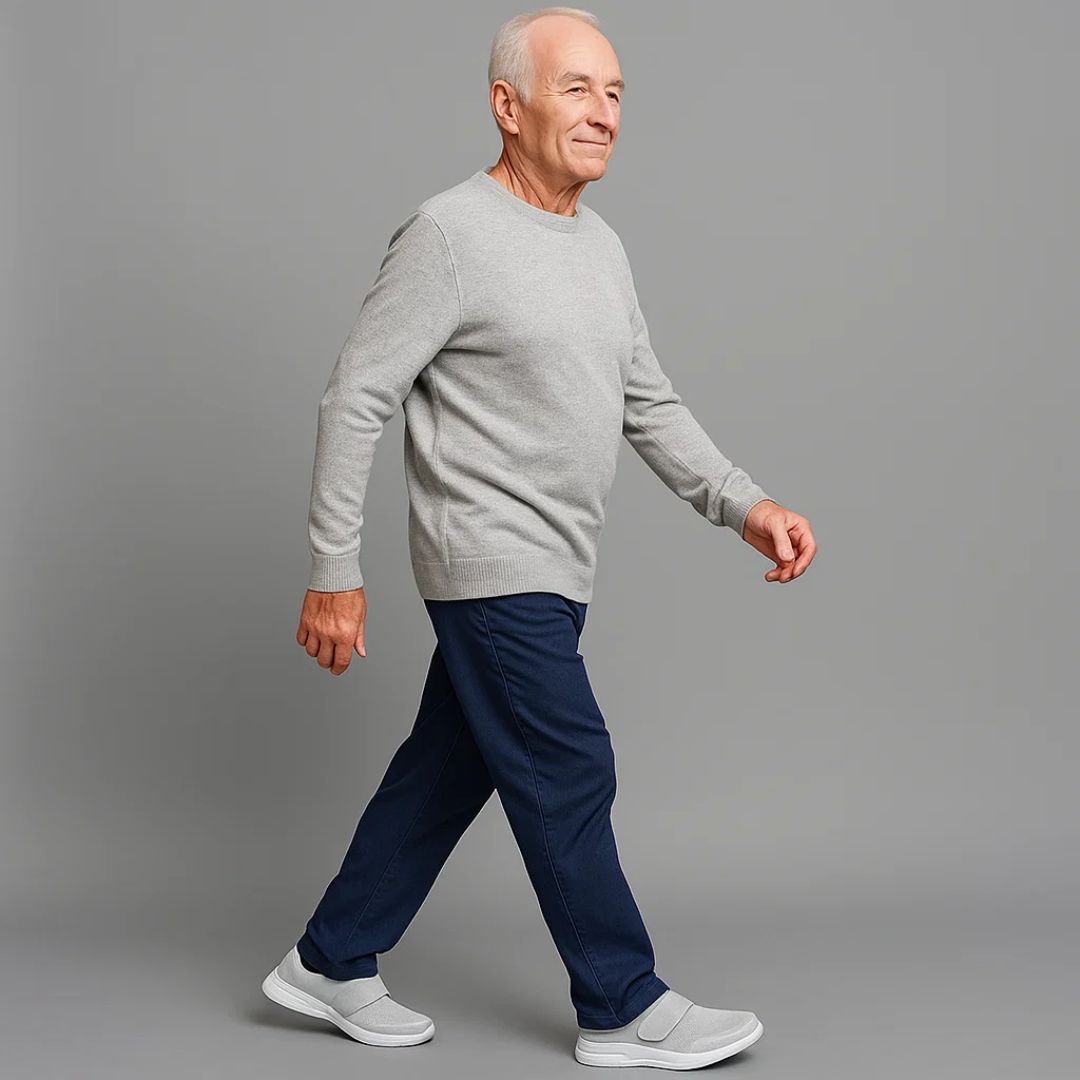 EaseStride | Orthopedic Shoes for Swollen Feet – Adjustable Velcro Straps – Breathable Cushioned Insole – Ideal for Elderly Comfort