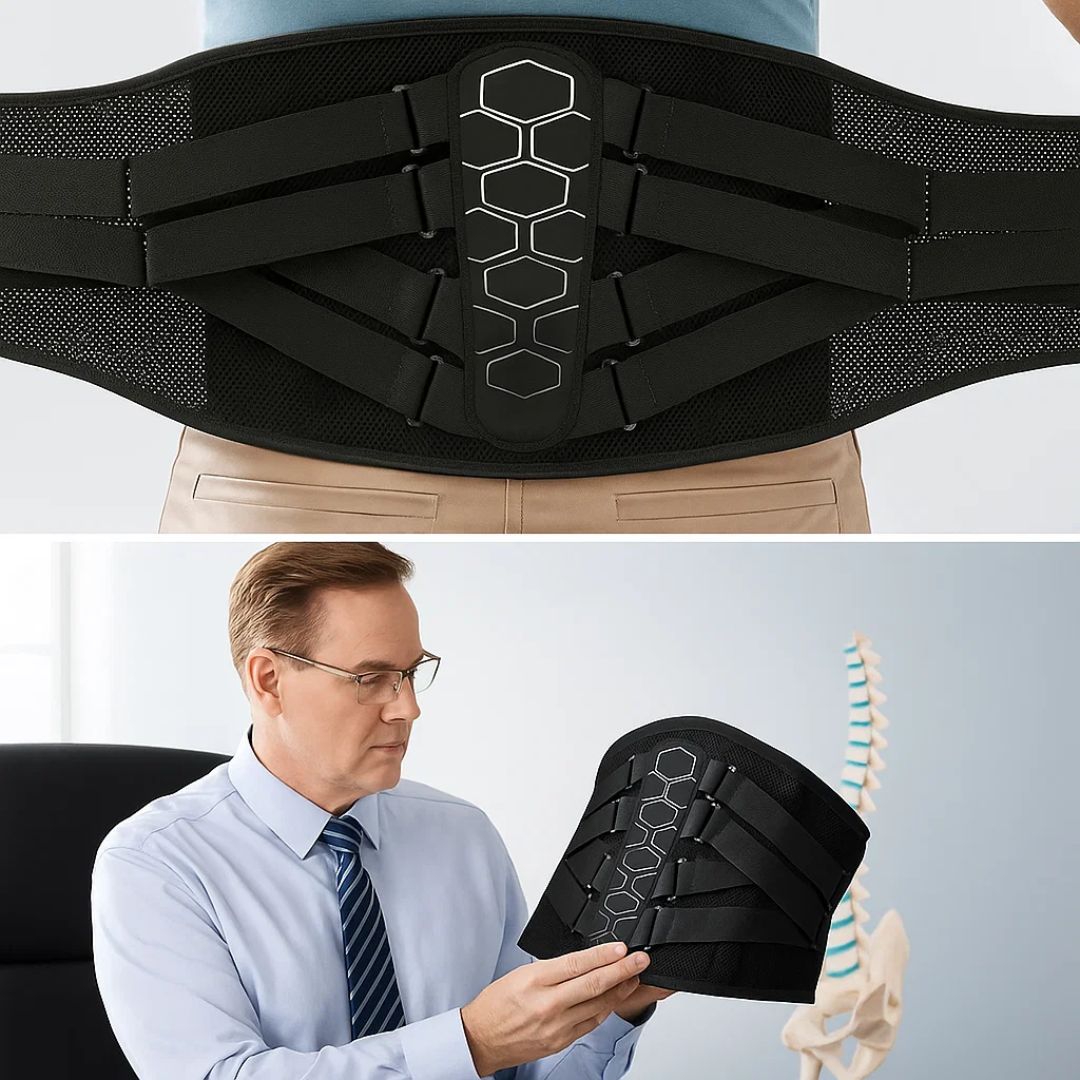 BackSure | Lower Back Brace – Ultra-Breathable Lumbar Support Belt – Lightweight Stabilising Wrap for Pain Relief & Posture Support