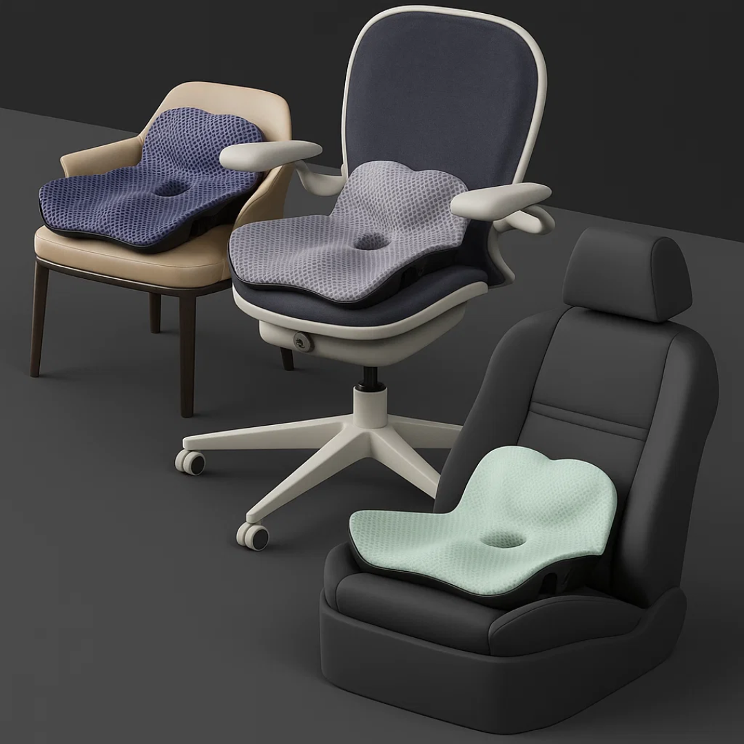 ReliefSeat | Haemorrhoid Seat Cushion – Memory Foam Pressure Relief – Warmth & Vibration Massage – Office Car Long Sitting Comfort