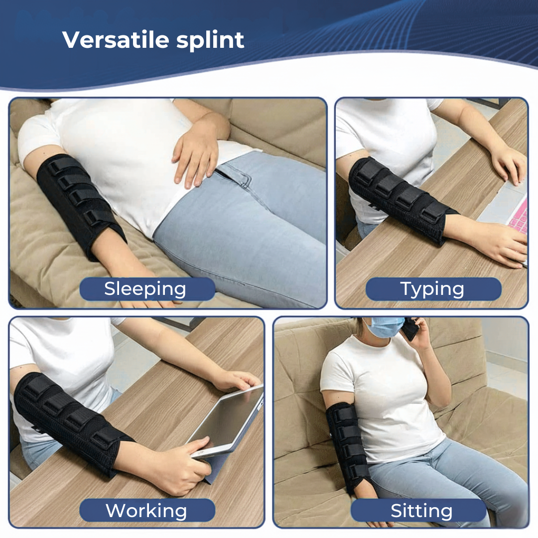 NightArm Relief | Night Elbow Brace – Prevents Ulnar Nerve Pain – Breathable Soft Immobiliser – Sleep Comfort – Faster Recovery Support