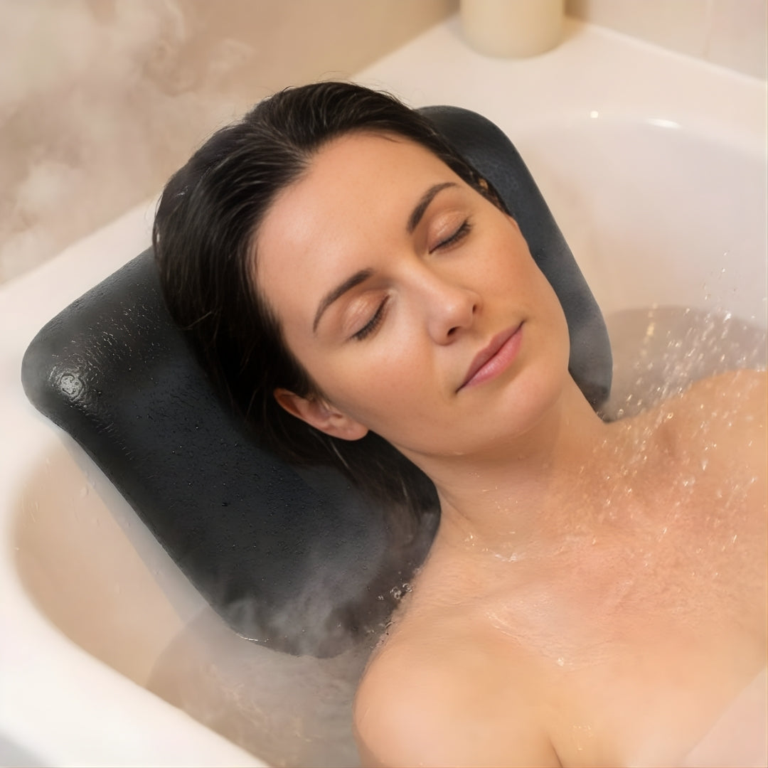 BathEase | Waterproof Bath Pillow – Neck & Head Support – Quick‑Dry Comfort – Non‑Slip Suction – Full‑Body Relief & Spa‑Like Relaxation at Home