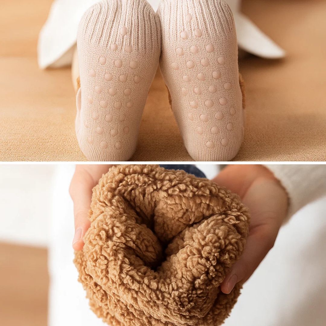 CosyNest | Thermal Slipper Socks – Fleece Lined – Non-Slip Grip – Stay Warm and Steady – Ultimate Comfort and Safety for Cold Floors