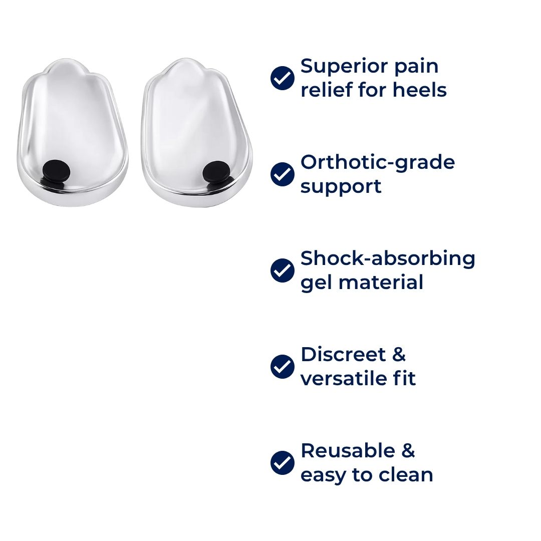 HeelGuard | Silicone Gel Heel Pads – Heel Pain Relief – Shock-Absorbing Cushion – Orthotic Support for Daily Comfort