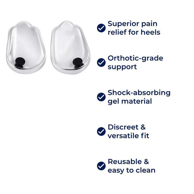 HeelGuard | Silicone Gel Heel Pads – Heel Pain Relief – Shock-Absorbing Cushion – Orthotic Support for Daily Comfort