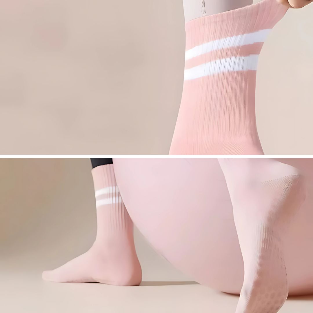 GripCore | Pilates Grip Socks – Non-Slip Traction – Breathable Cushioning – Comfort Fit – Stability & Safety for Women’s Studio Workouts