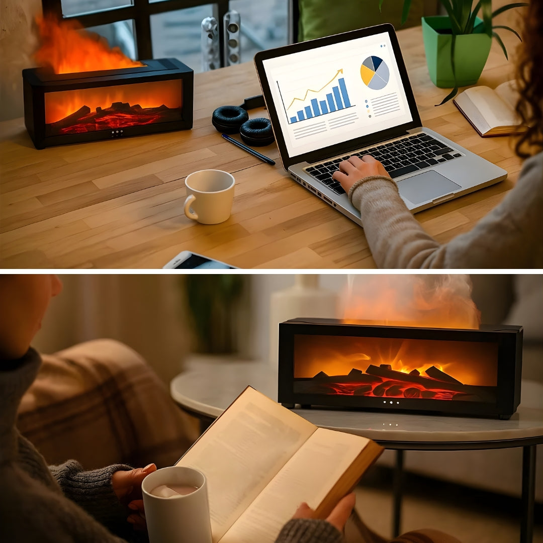 CalmAura | Essential Oil Diffuser Humidifier – Deep Sleep & Dry-Air Relief – Quiet USB-Powered 150 ml Tank – Bedroom & Living Room