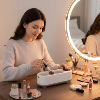 PureWave | Ultrasonic Cleaner – USB Rechargeable – 450 ML Tank – Deep Clean Removes Dirt Safely – For Glasses Jewellery Dentures at Home