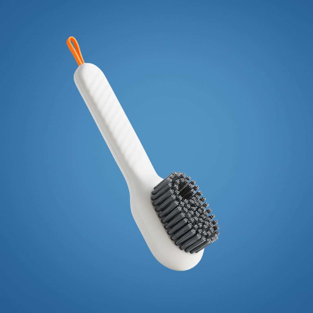 CleanStride | Trainer Cleaning Brush – Built-in Soap Dispenser – Soft Non-Scratch Bristles – Quick Shoe Cleaning – Protects Delicate Materials