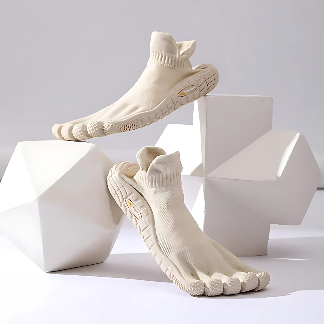 BareStride | Barefoot Toe‑Separated Sock Shoes – Zero‑Drop Flexible Sole – Breathable Knit Upper – Natural Balance for Yoga & Daily Wear