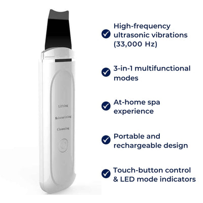 GlowSonic | Ultrasonic Facial Wand – Deep Cleansing – 33,000 Vibrations – At-Home Skincare Tool