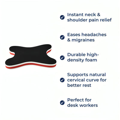 NeckEase | Cervical Traction Pillow – Instant Neck & Shoulder Relief – Compact Lightweight Anti-Slip Design – Desk Workers Travellers