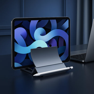 Deskform | Vertical Laptop Stand – Adjustable Aluminium Design – Space-Saving Cooling Holder for Workstations