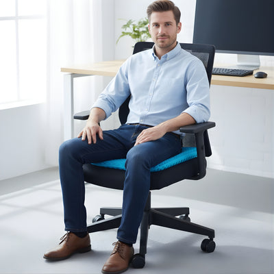 SitEase | Gel Seat Cushion – Pressure Relief & Cooling Honeycomb Gel – Posture Support – Office Car Chair Comfort for Long Sitting