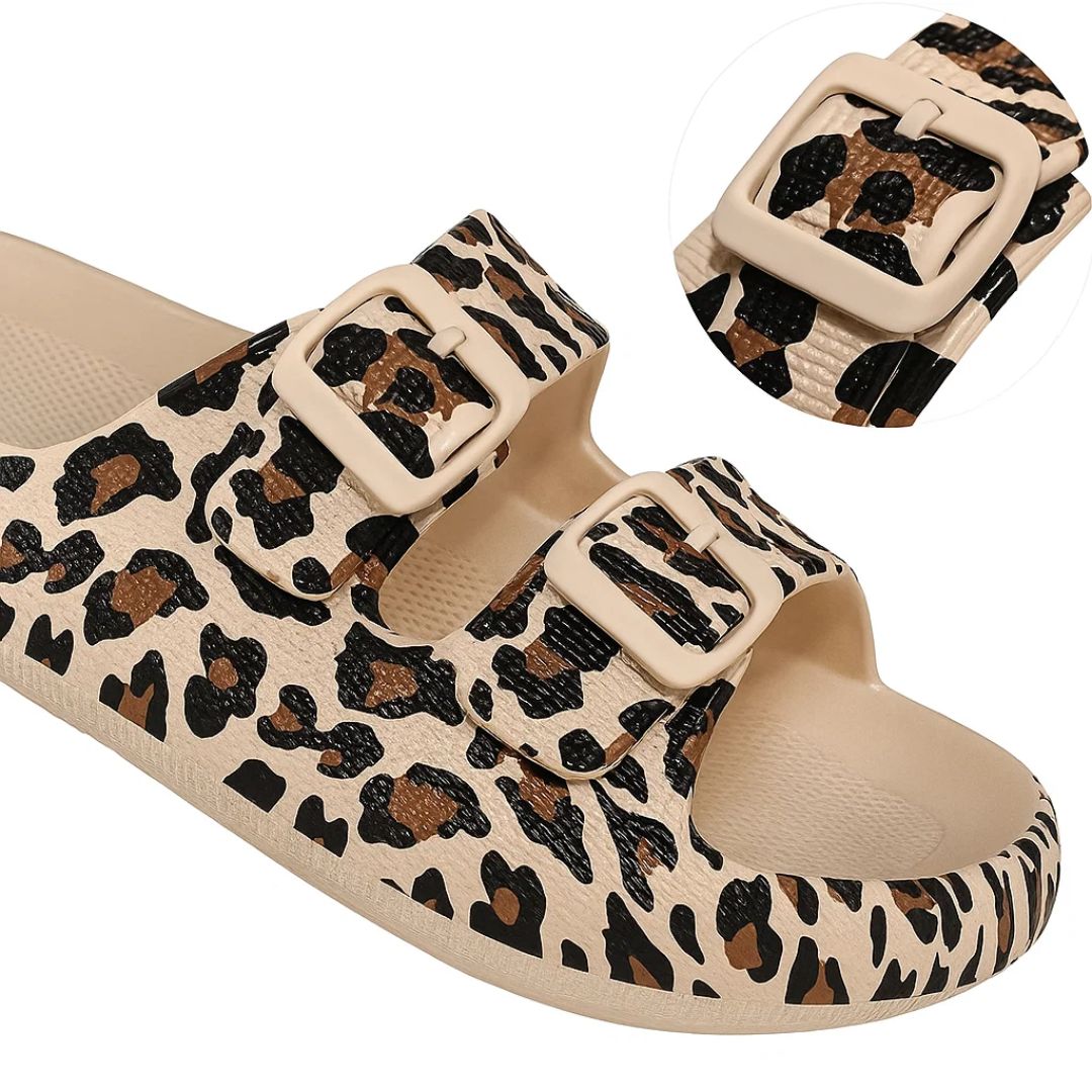 SoleEase | Women's Double Buckle Sandals – Adjustable Fit – Cushioned Footbed – Ideal for Beach & Casual Wear