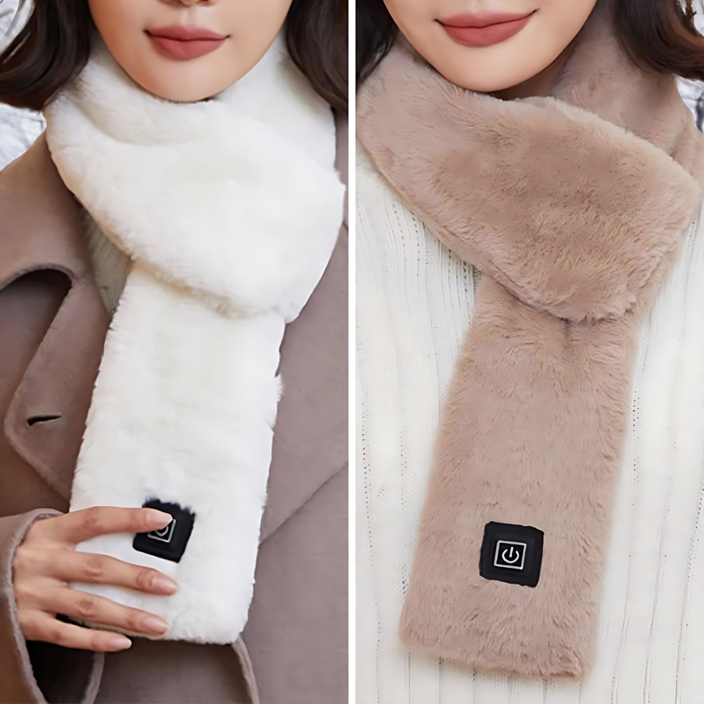 USB-Heated Faux Fur Scarf