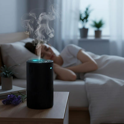 AuraEase | Portable Diffuser – Rechargeable Quiet Mist – 10 ml Silent Timer – Relaxing Aromatherapy for Sleep Stress Relief Office Travel