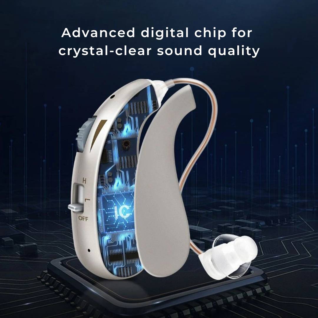 HearingPlus Rechargeable Digital Hearing Aid | for Clear Sound Amplification - Comfortable - Adapted for Daily Use