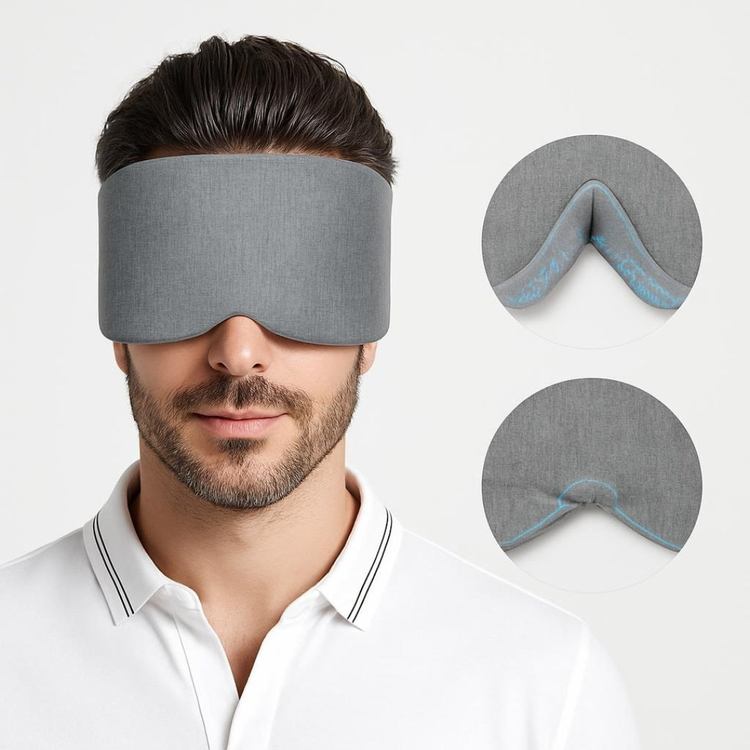 Sleepright | Blackout Sleep Mask – Total Light Blocking – Soft Cotton Comfort – Breathable Fit – Blocks All Light for Travel, Naps & Deep Sleep