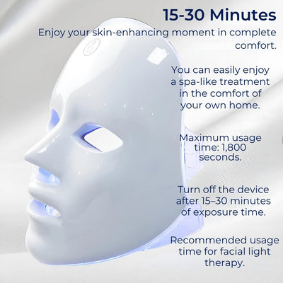 GlowSkin Pro LED Light Therapy Mask | Stimulates Collagen - Reduces Wrinkles - Improves Skin Texture - Soothes Redness