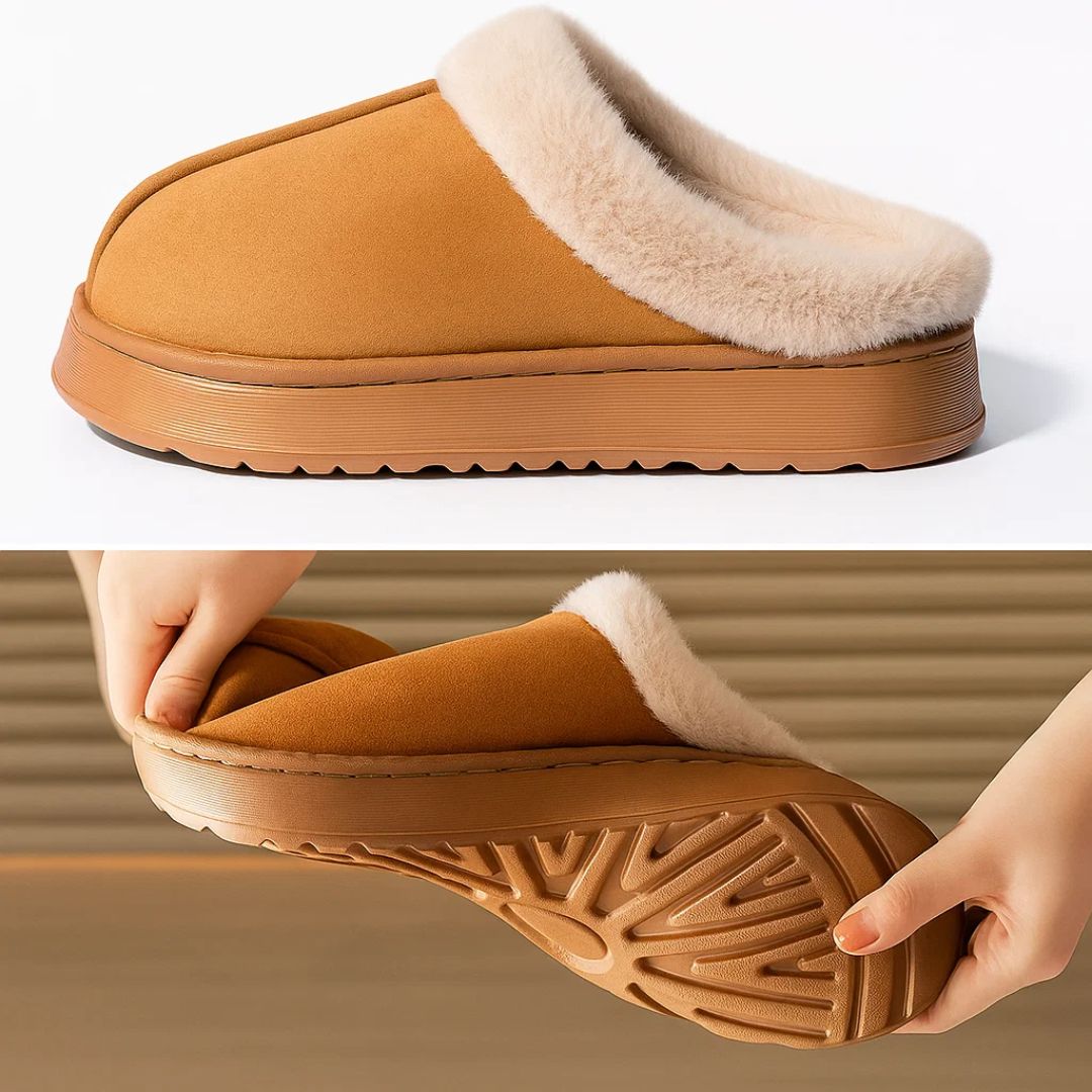 SnugSole | Warm Slippers – Thick Cushioned Sole – Plush Lining – Non-Slip Design – Maximum Comfort & Foot Support for Women Indoors