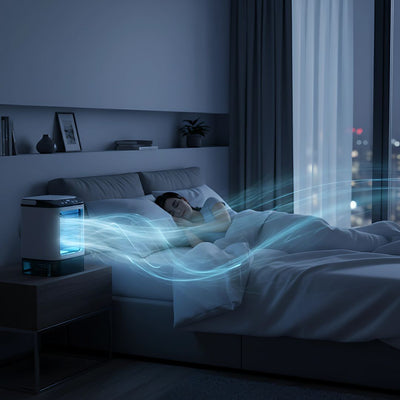 CoolEase | Portable Air Cooler – Quiet 12W Cooling Fan – 900ml Tank – Energy Saving – Bedroom Desk Use – Fast Cooling – Sleep Comfort