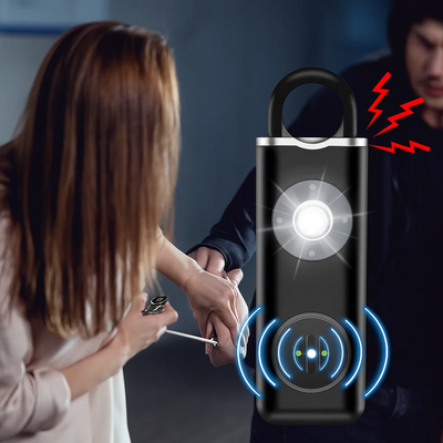 NightGuard | Personal Alarm Keychain – Ultra-Loud 130 dB Siren – Compact LED Torch Safety Device – For Night-Walkers Students & Commuters