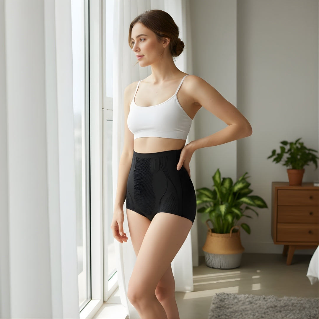 SmoothSilhouette | Tummy Control Shapewear Briefs – High Waist – Breathable Seamless Fit – Flattens Belly – Feels Invisible All Day