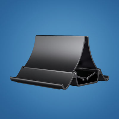 Deskform | Vertical Laptop Stand – Adjustable Aluminium Design – Space-Saving Cooling Holder for Workstations