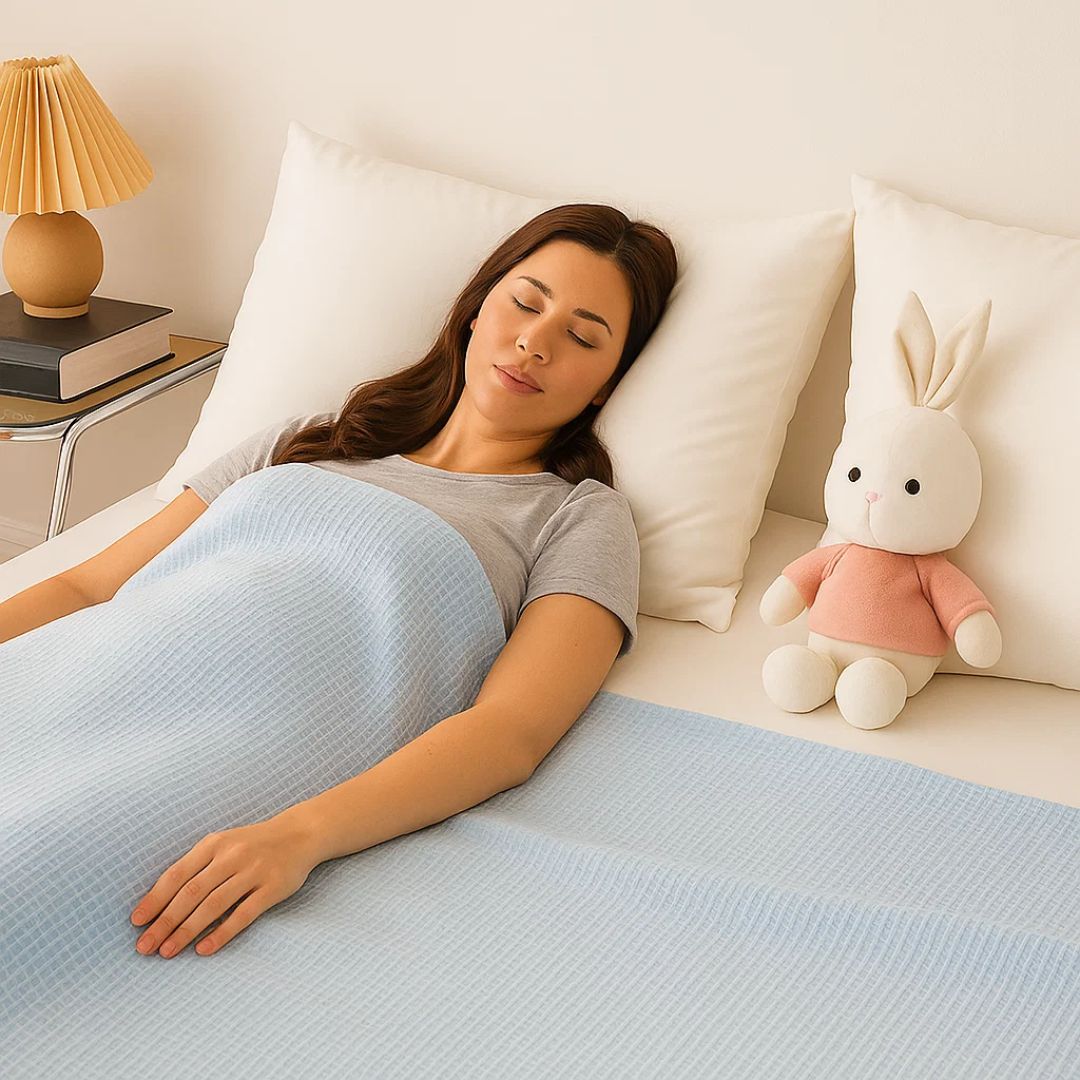 CoolBreeze | Cooling Blanket – Temperature Regulating – Breathable Bamboo Fibre – Cooler Nights – Relief From Night Sweats and Overheating