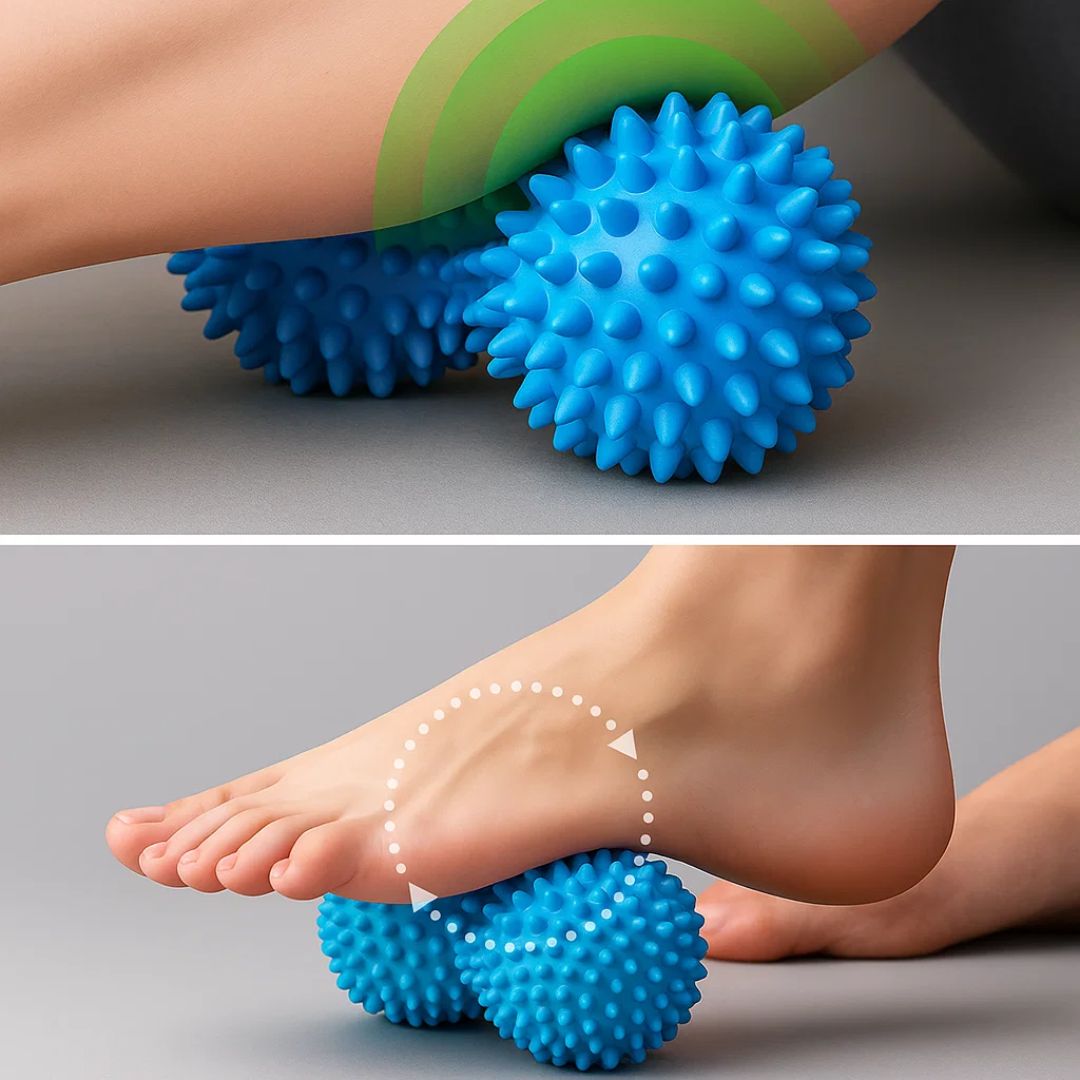FlexiRelief | Peanut Massage Roller – Deep Tissue Muscle Relief – Firm Spiky Dual-Ball Design – Faster Recovery for Active Lifestyle