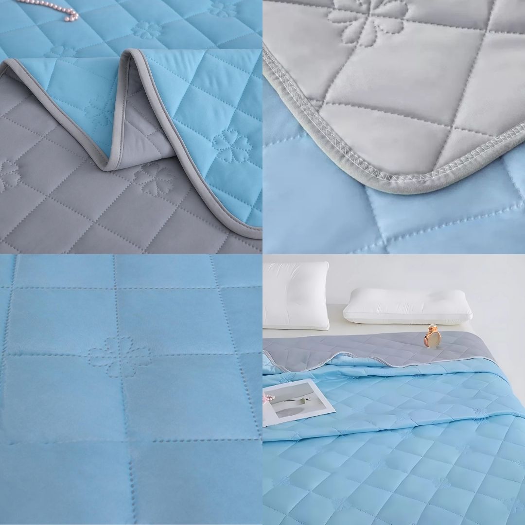 SilkCool | Cooling Blanket – Instant Cooling Comfort – Silky Hypoallergenic Fibre – Prevents Overheating – Relief for Night Sweats Sensitive Skin