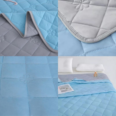 SilkCool | Cooling Blanket – Instant Cooling Comfort – Silky Hypoallergenic Fibre – Prevents Overheating – Relief for Night Sweats Sensitive Skin