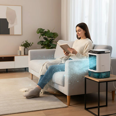 CoolEase | Portable Air Cooler – Quiet 12W Cooling Fan – 900ml Tank – Energy Saving – Bedroom Desk Use – Fast Cooling – Sleep Comfort