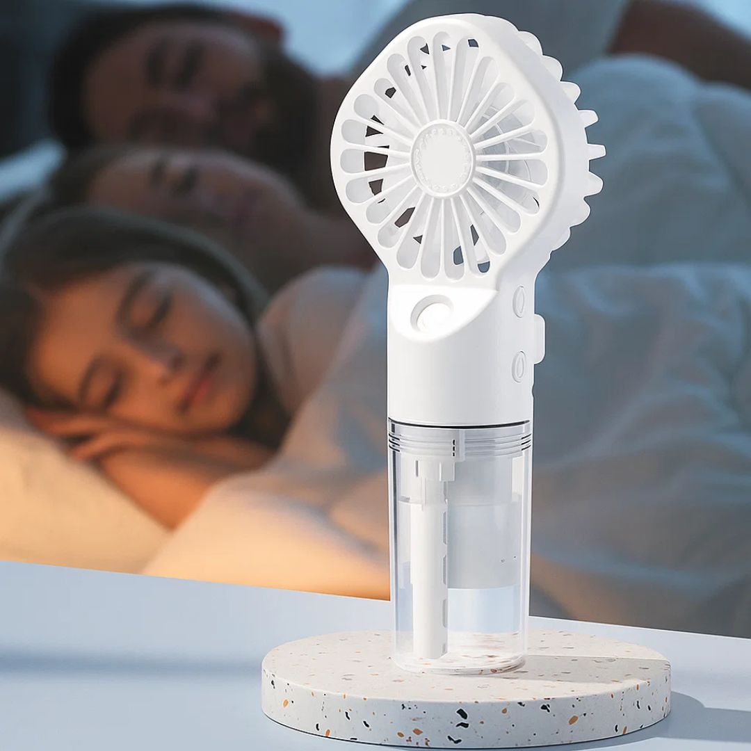 CoolMist | Misting Handheld Fan – Portable Cooling Mist Spray – Transparent Tank – USB Rechargeable – Beat Heat & Stay Cool Outdoors