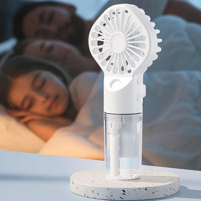 CoolMist | Misting Handheld Fan – Portable Cooling Mist Spray – Transparent Tank – USB Rechargeable – Beat Heat & Stay Cool Outdoors