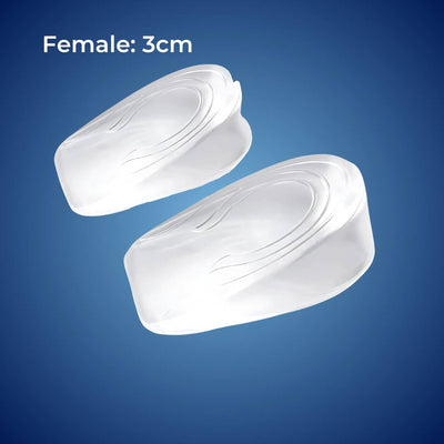 LiftComfort Silicone Gel Heel Lifting Inserts | Height Increase - Pain Relief for Plantar Fasciitis - Shock Absorption - Better Posture