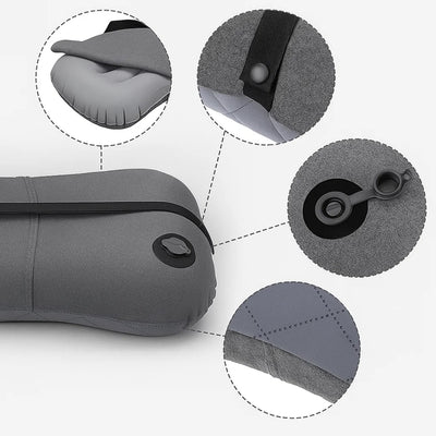 TravelEase | Travel Neck Pillow – Ergonomic Neck Support – Inflatable & Lightweight – Eases Neck Pain – Compact for Flights & Train