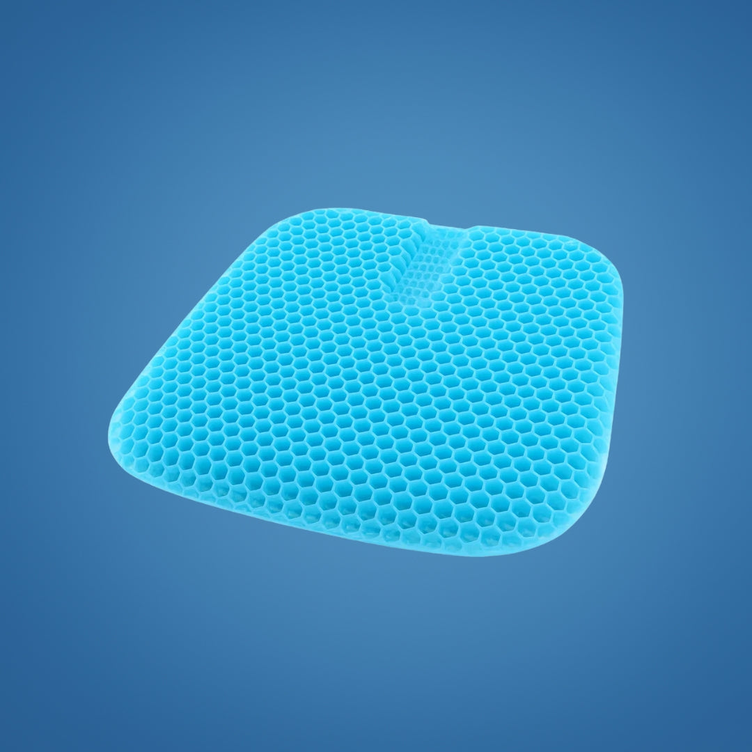 SitEase | Gel Seat Cushion – Pressure Relief & Cooling Honeycomb Gel – Posture Support – Office Car Chair Comfort for Long Sitting
