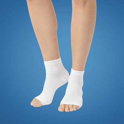 HeelEase | Gel Heel Repair Socks – Moisturising Gel Lining – Cushioned Open-Toe – Softens Cracked Heels Overnight – For Foot Relief Comfort